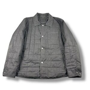 Tumi-Tech Essential Gear Charcoal Gray Quilted Utility Jacket Mens Large EUC